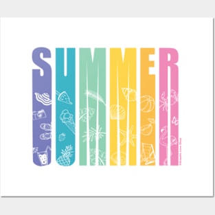 SUMMER Typography - GraphicLoveShop Posters and Art